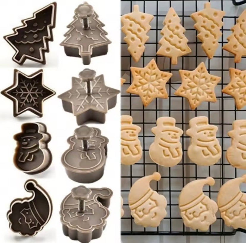 Christmas Cookie Stamp Cutter Set (4-Piece)