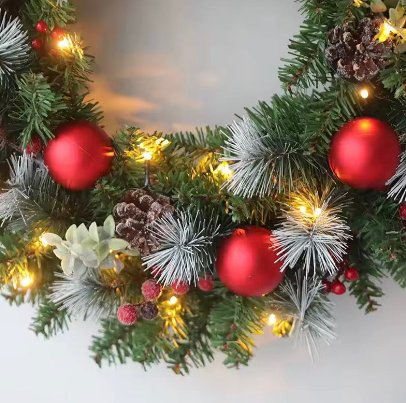 Luxury Christmas LED Pine Wreath