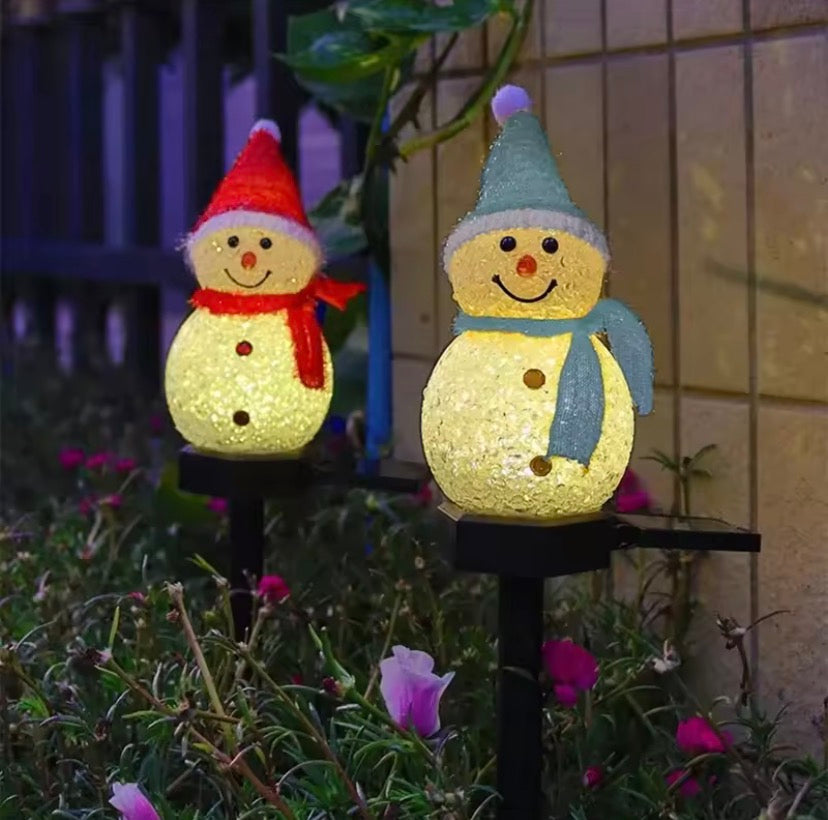 LED Glowing Snowman Christmas Light Stake