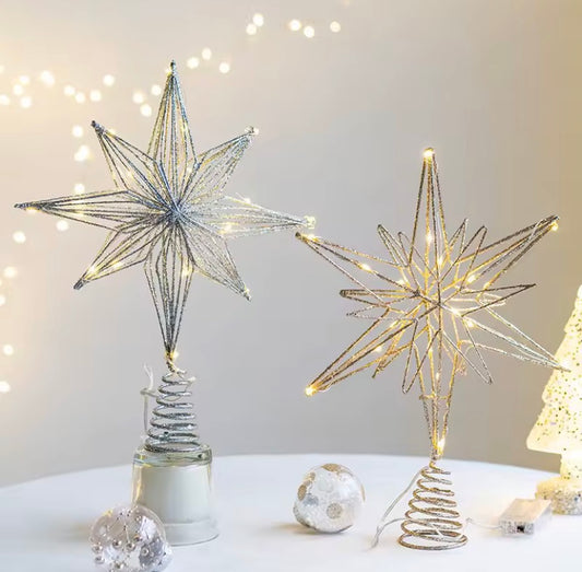 LED Light-Up 3D Christmas Tree Star Topper