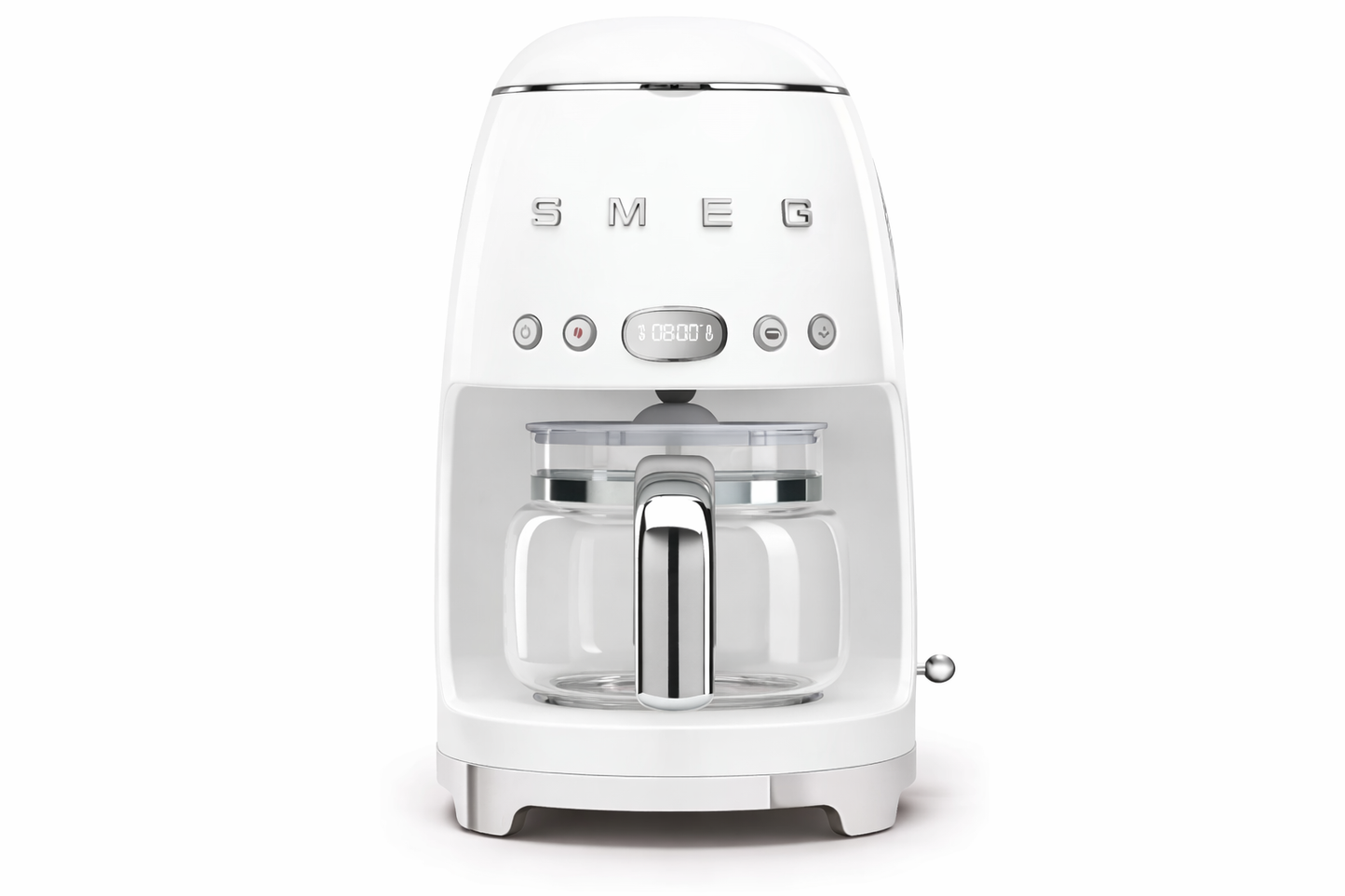 SMEG Retro Drip Coffee Machine – White | Programmable Filter Coffee Maker