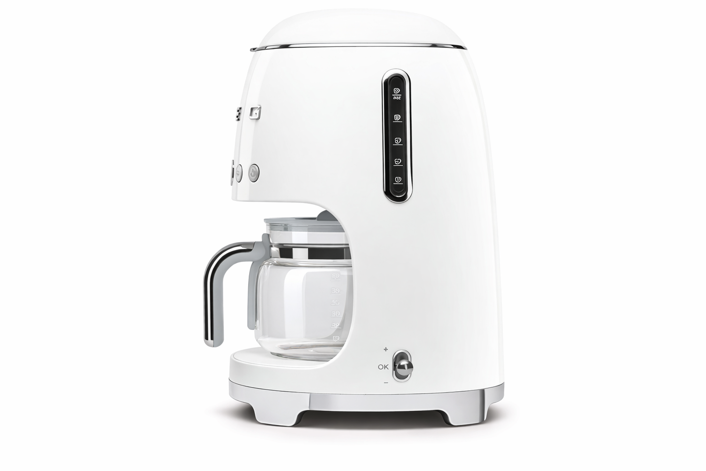 SMEG Retro Drip Coffee Machine – White | Programmable Filter Coffee Maker