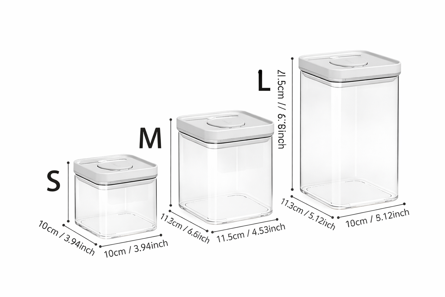 Airtight Clear Food Storage Containers Set