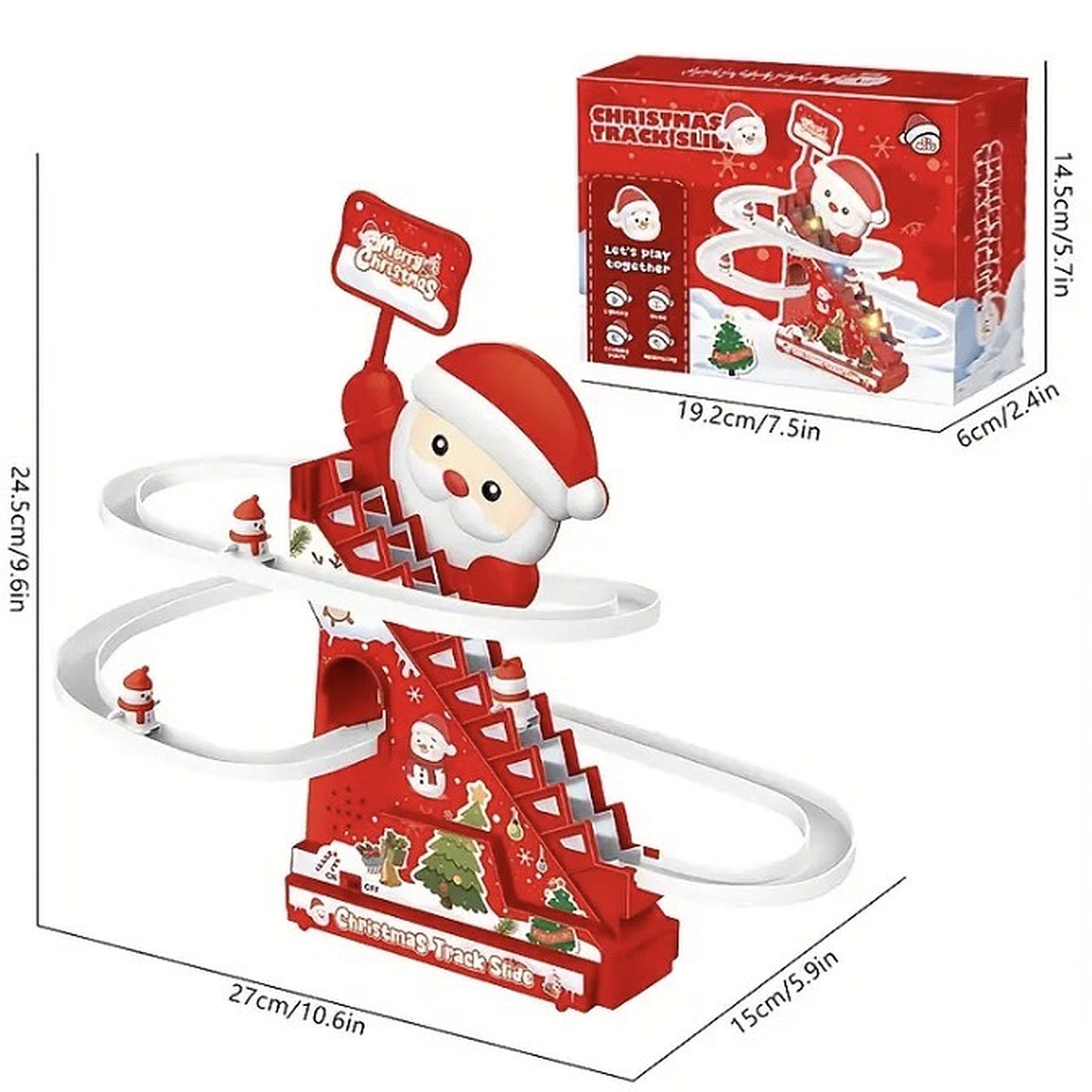 Merry Motion Santa Track Slide – Automatic Climbing & Sliding Toy