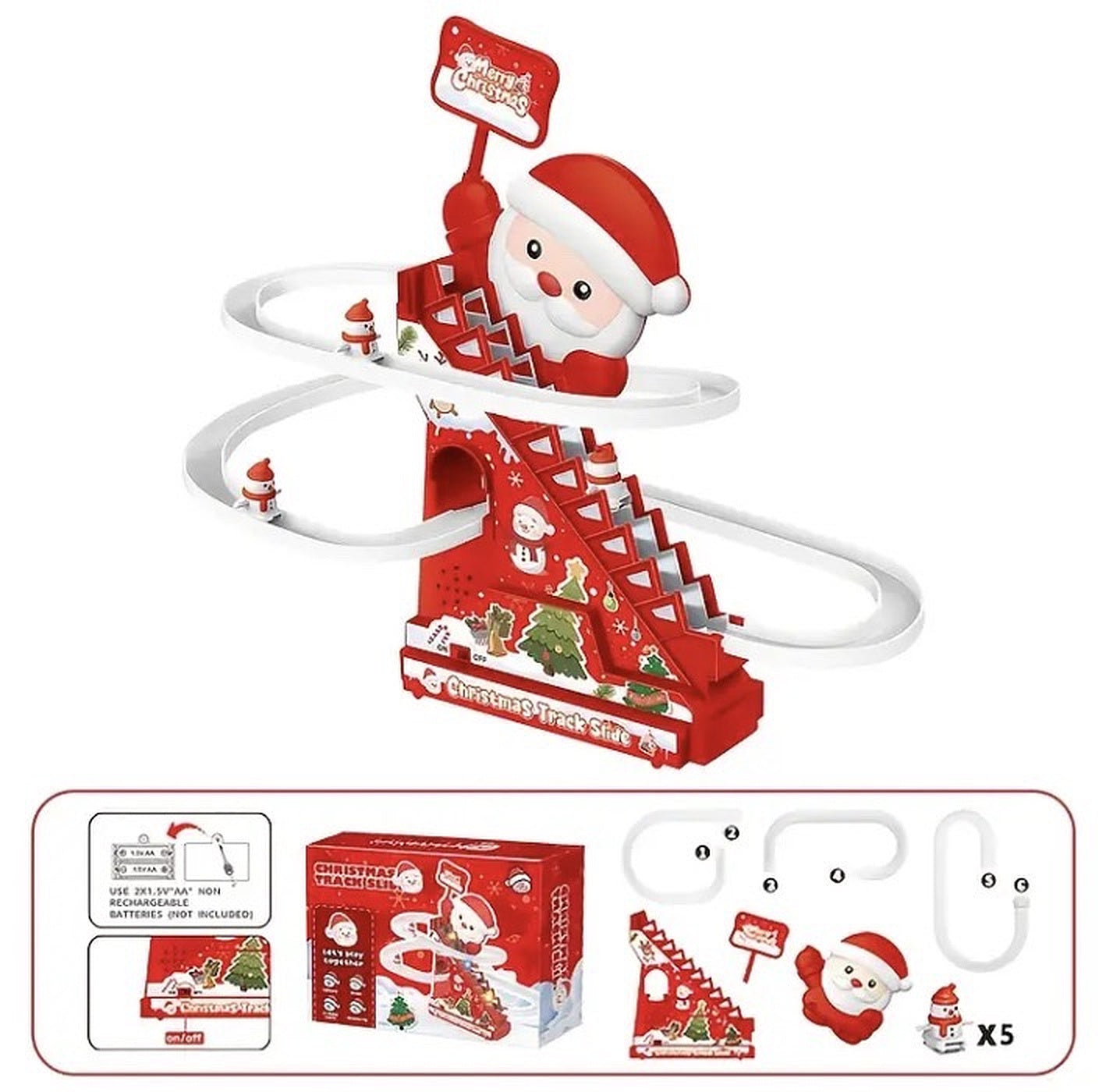 Merry Motion Santa Track Slide – Automatic Climbing & Sliding Toy