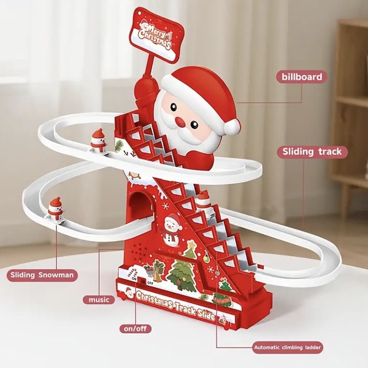 Merry Motion Santa Track Slide – Automatic Climbing & Sliding Toy