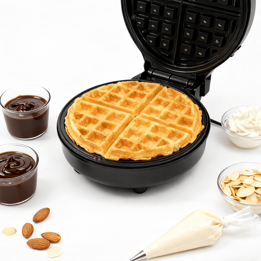 Condere Compact Electric Waffle Maker – Non - Stick, Quick Heat, Home Dessert Maker - Glowonlite - Glowonlite