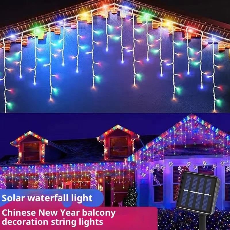 Solar Curtain Light Ice Bar Flashing Light Starry Sky Lighting Chain