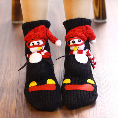Warm Socks Women's Thick Line  Christmas Socks