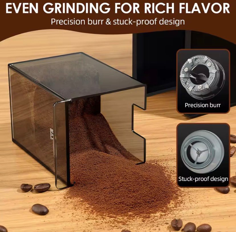 Electric Burr Coffee Grinder – Adjustable Grind Precision - Glowonlite - Glowonlite