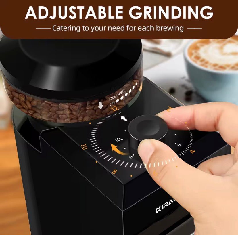 Electric Burr Coffee Grinder – Adjustable Grind Precision - Glowonlite - Glowonlite