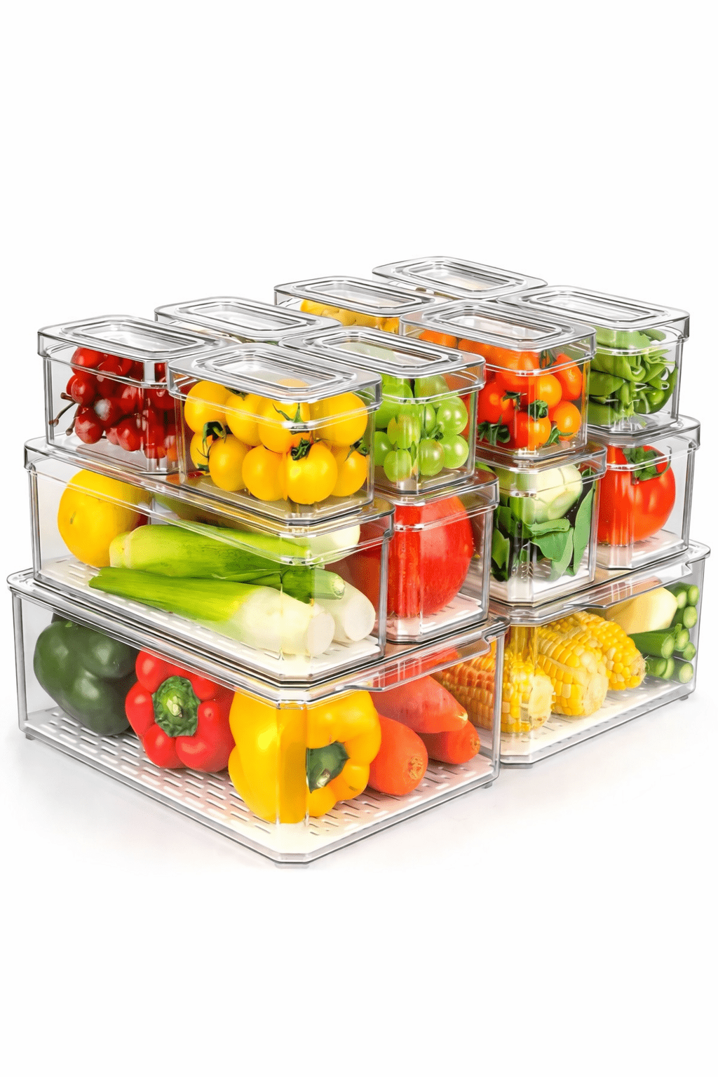 Fresh Drainage Food Storage Container with Removable Drip Tray - Glowonlite - Glowonlite