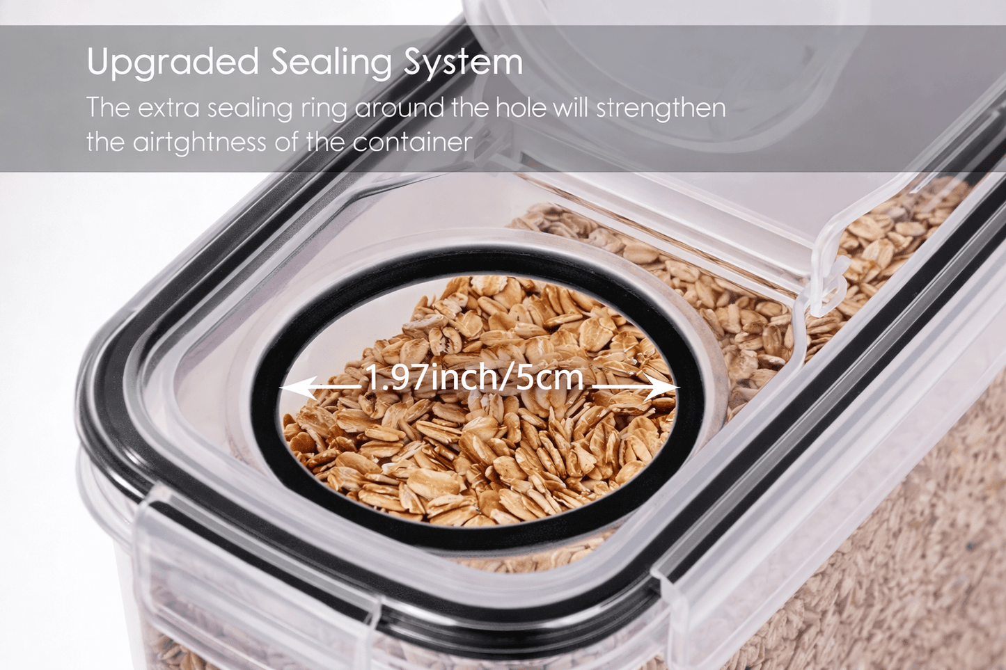 FreshFlow Airtight Food Storage Container – 2.5L - Glowonlite - Glowonlite