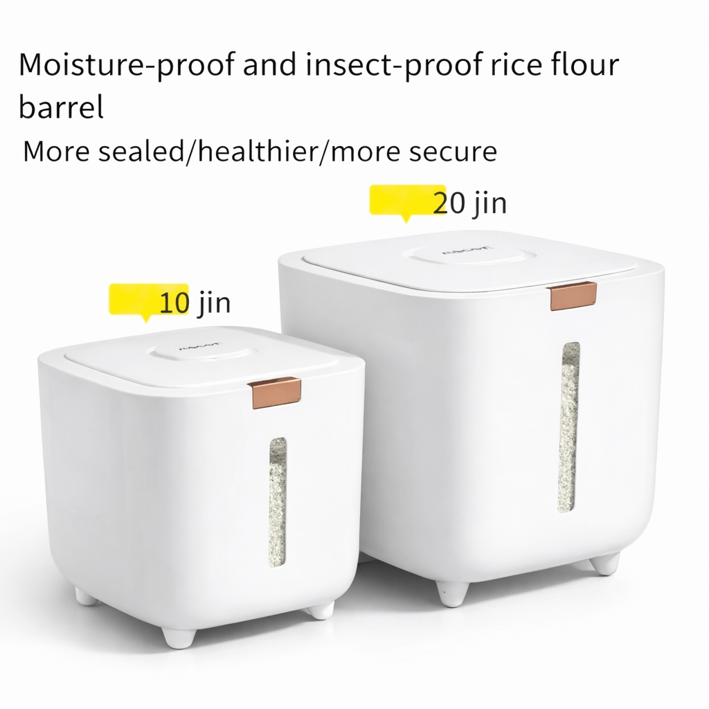 FreshFlow Airtight Grain & Rice Storage Container with One - Touch Lid - Glowonlite - Glowonlite