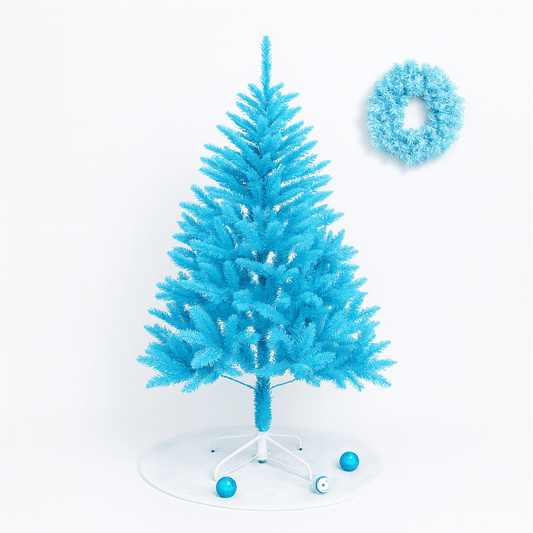 Frosted Sky Blue Christmas Tree Set - Glowonlite - Glowonlite