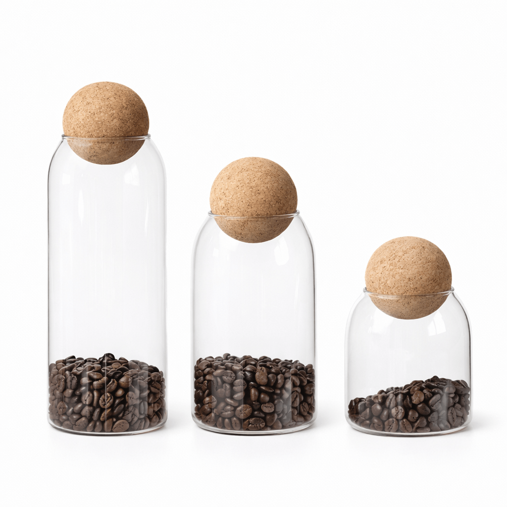 Glass Storage Jar with Natural Cork Lid - Glowonlite - Glowonlite