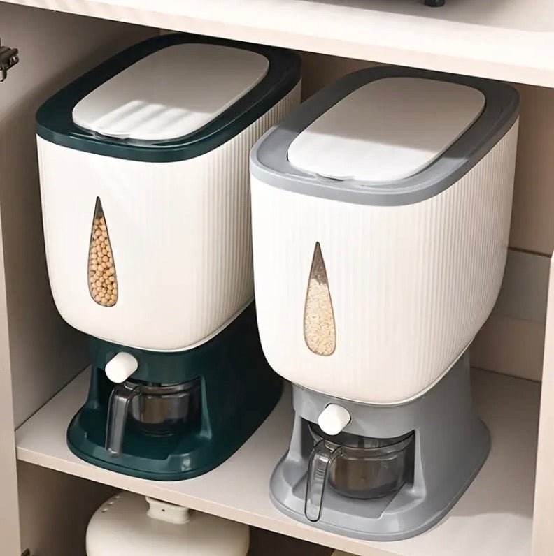 Large - Capacity Rice & Grain Storage Dispenser. - Glowonlite - Glowonlite