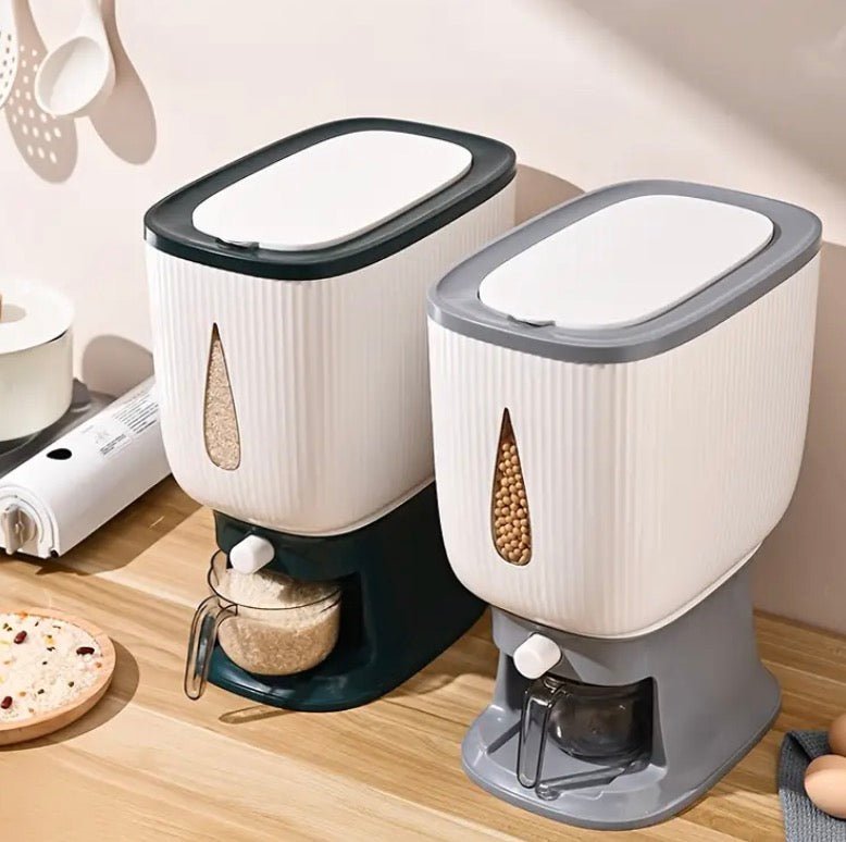 Large - Capacity Rice & Grain Storage Dispenser. - Glowonlite - Glowonlite
