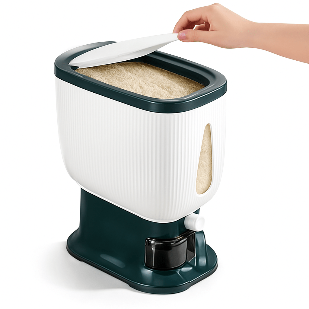Large - Capacity Rice & Grain Storage Dispenser. - Glowonlite - Glowonlite