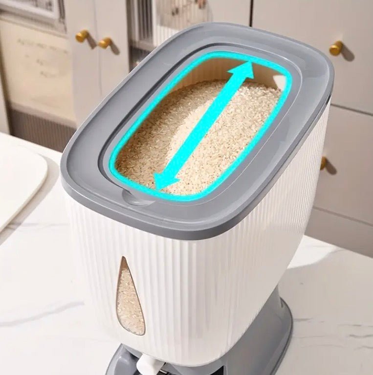 Large - Capacity Rice & Grain Storage Dispenser. - Glowonlite - Glowonlite
