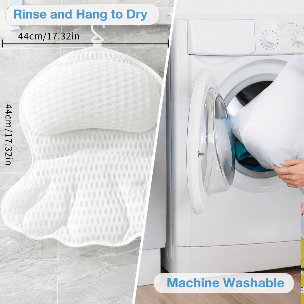 Luxury Ergonomic Bath Pillow – 4D Air - Mesh Neck & Back Support - Glowonlite - Glowonlite