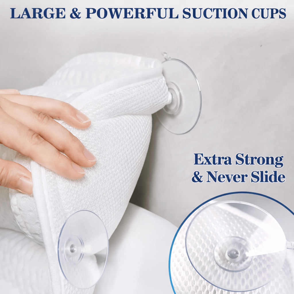 Luxury Ergonomic Bath Pillow – 4D Air - Mesh Neck & Back Support - Glowonlite - Glowonlite