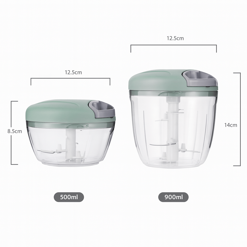 Manual Food Chopper – Multi - Blade Vegetable & Fruit Cutter - Glowonlite - Glowonlite