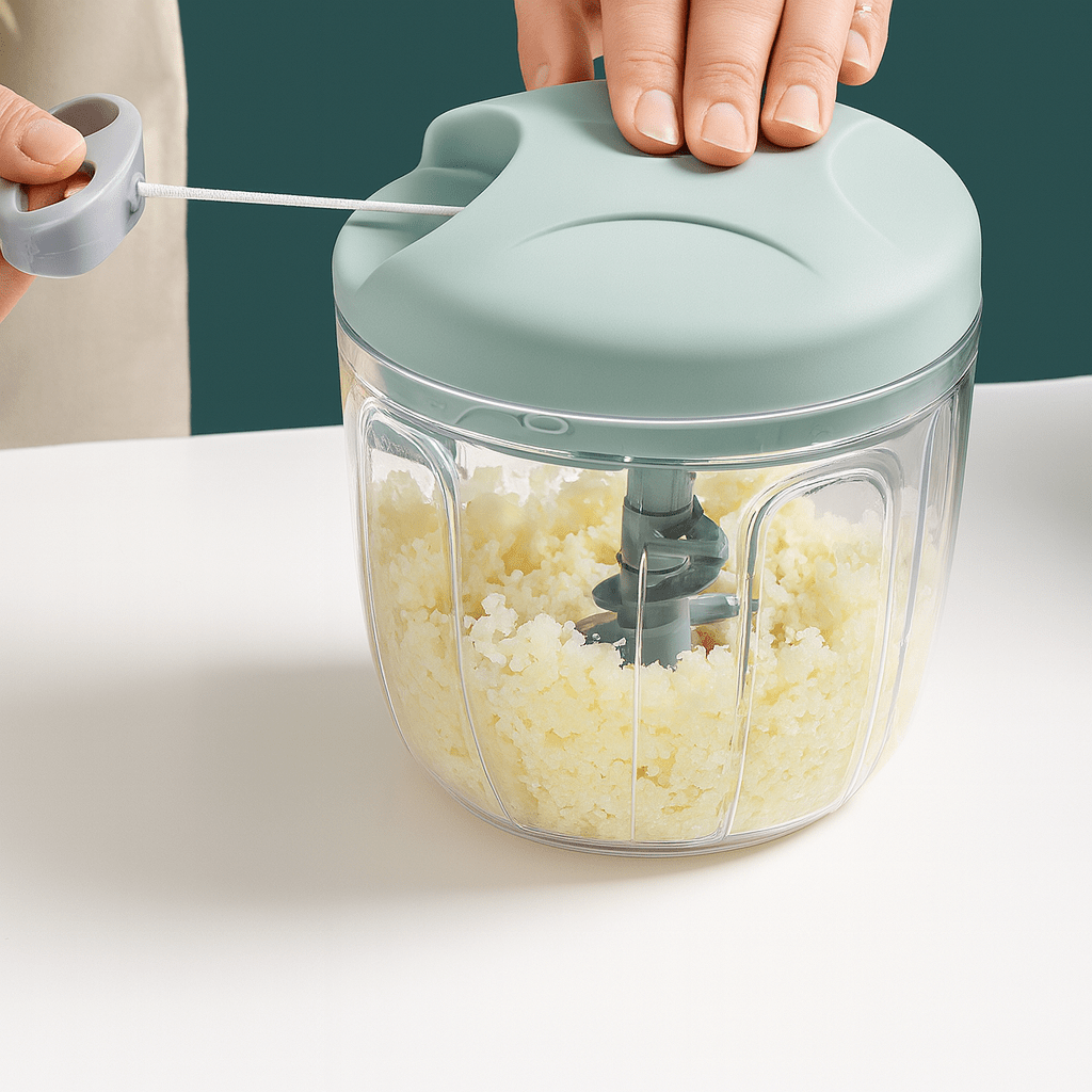 Manual Food Chopper – Multi - Blade Vegetable & Fruit Cutter - Glowonlite - Glowonlite