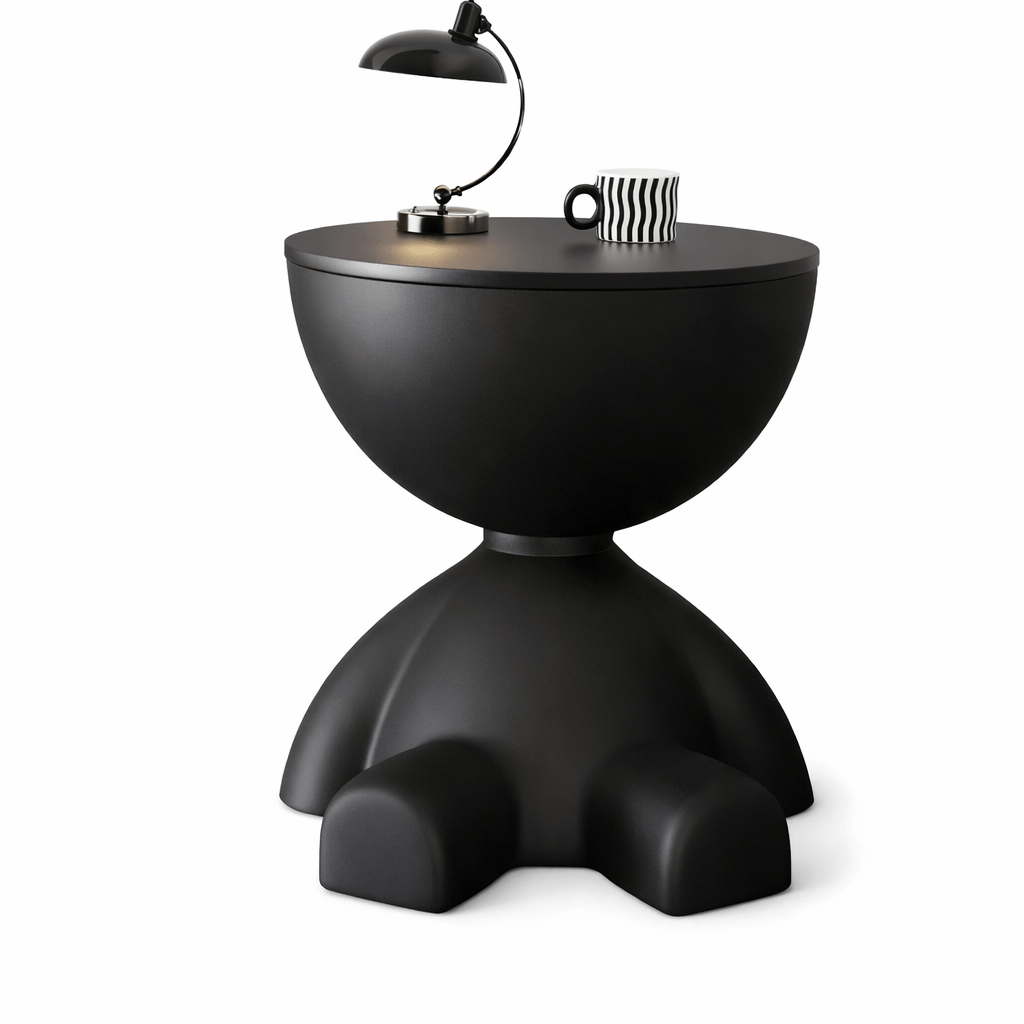 Modern Sculptural Side Table – Matte Finish Accent Table - Glowonlite - Glowonlite