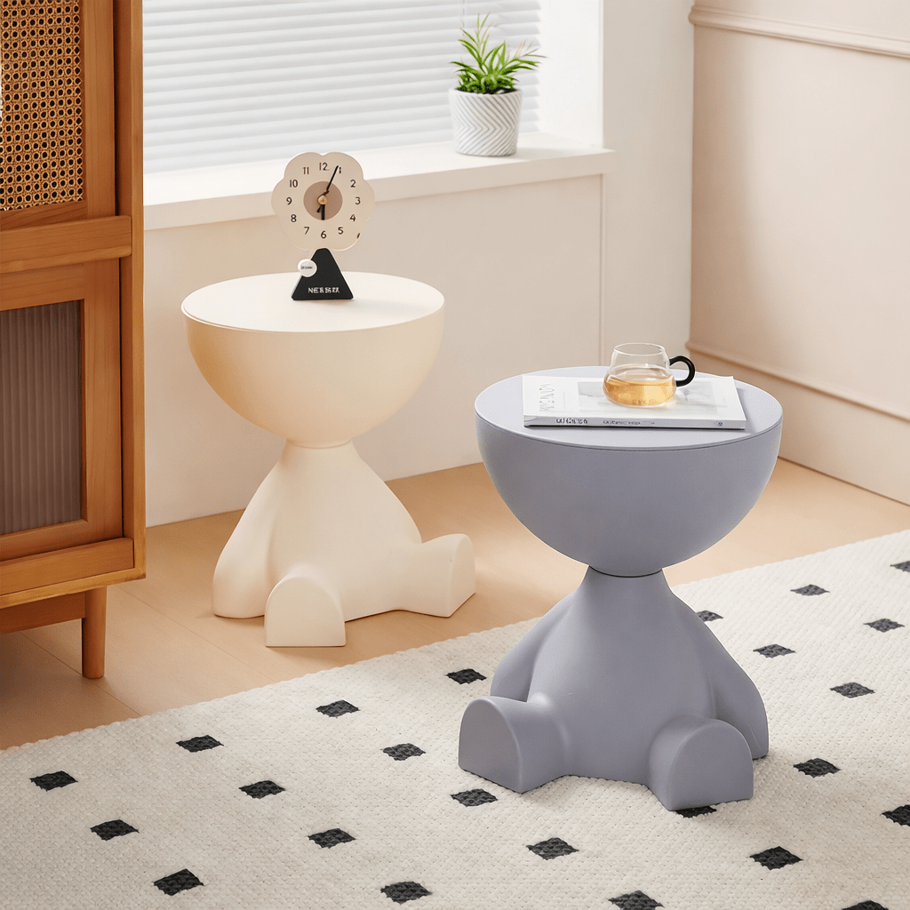 Modern Sculptural Side Table – Matte Finish Accent Table - Glowonlite - Glowonlite