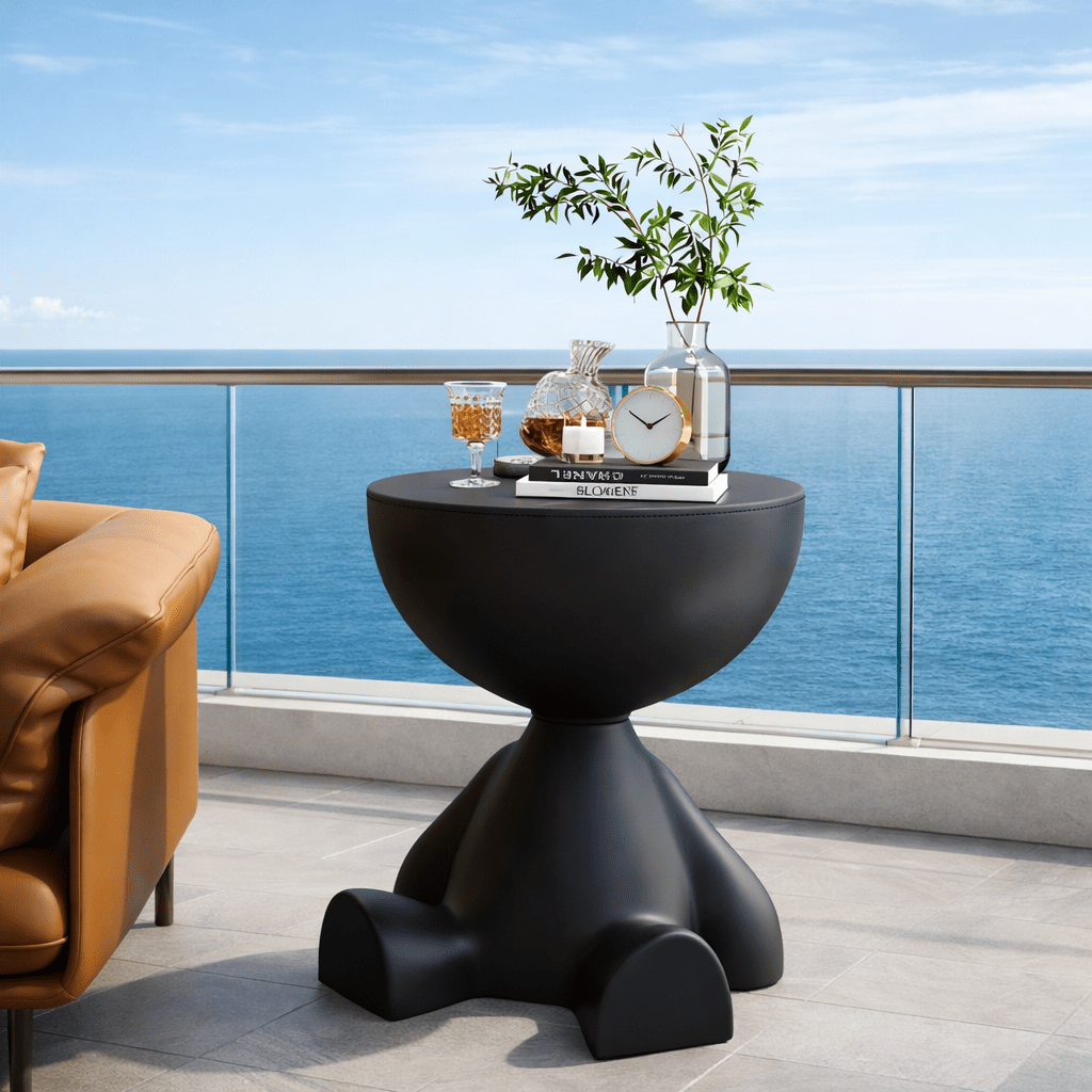 Modern Sculptural Side Table – Matte Finish Accent Table - Glowonlite - Glowonlite