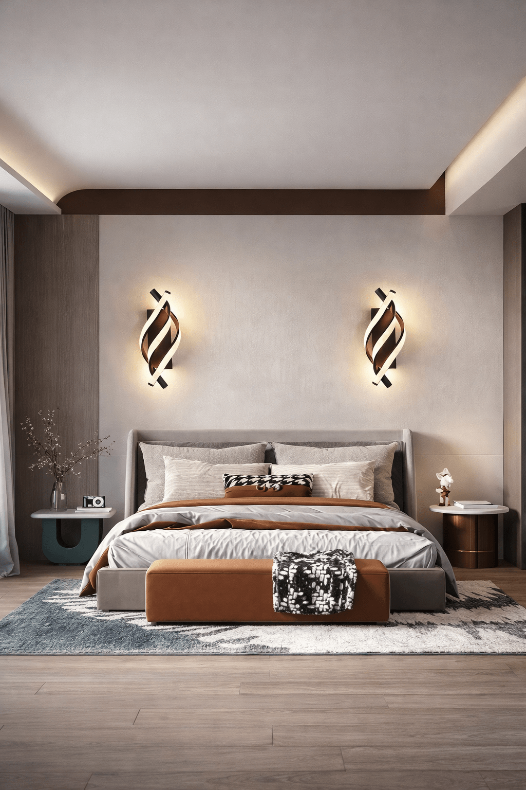 Modern Spiral LED Wall Sconce – Warm Ambient Light for Bedroom & Living Spaces - Glowonlite - Glowonlite