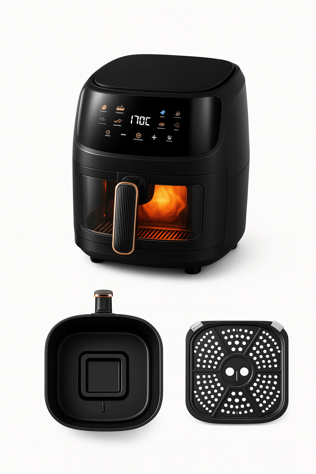 Premium Smart Touch Air Fryer (6L) – Oil - Free Healthy Cooking - Glowonlite - Glowonlite