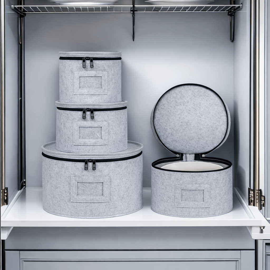 Round Plate Storage Organizer Bags – Dustproof & Moisture - Resistant (Sizes S–XL) - Glowonlite - Glowonlite