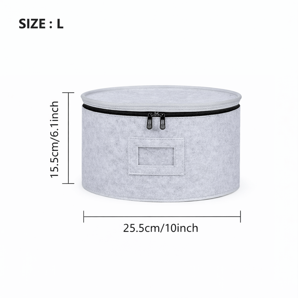 Round Plate Storage Organizer Bags – Dustproof & Moisture - Resistant (Sizes S–XL) - Glowonlite - Glowonlite