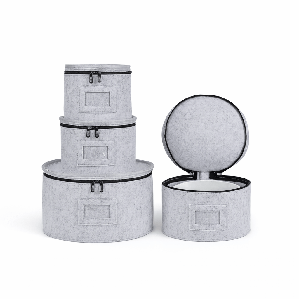 Round Plate Storage Organizer Bags – Dustproof & Moisture - Resistant (Sizes S–XL) - Glowonlite - Glowonlite