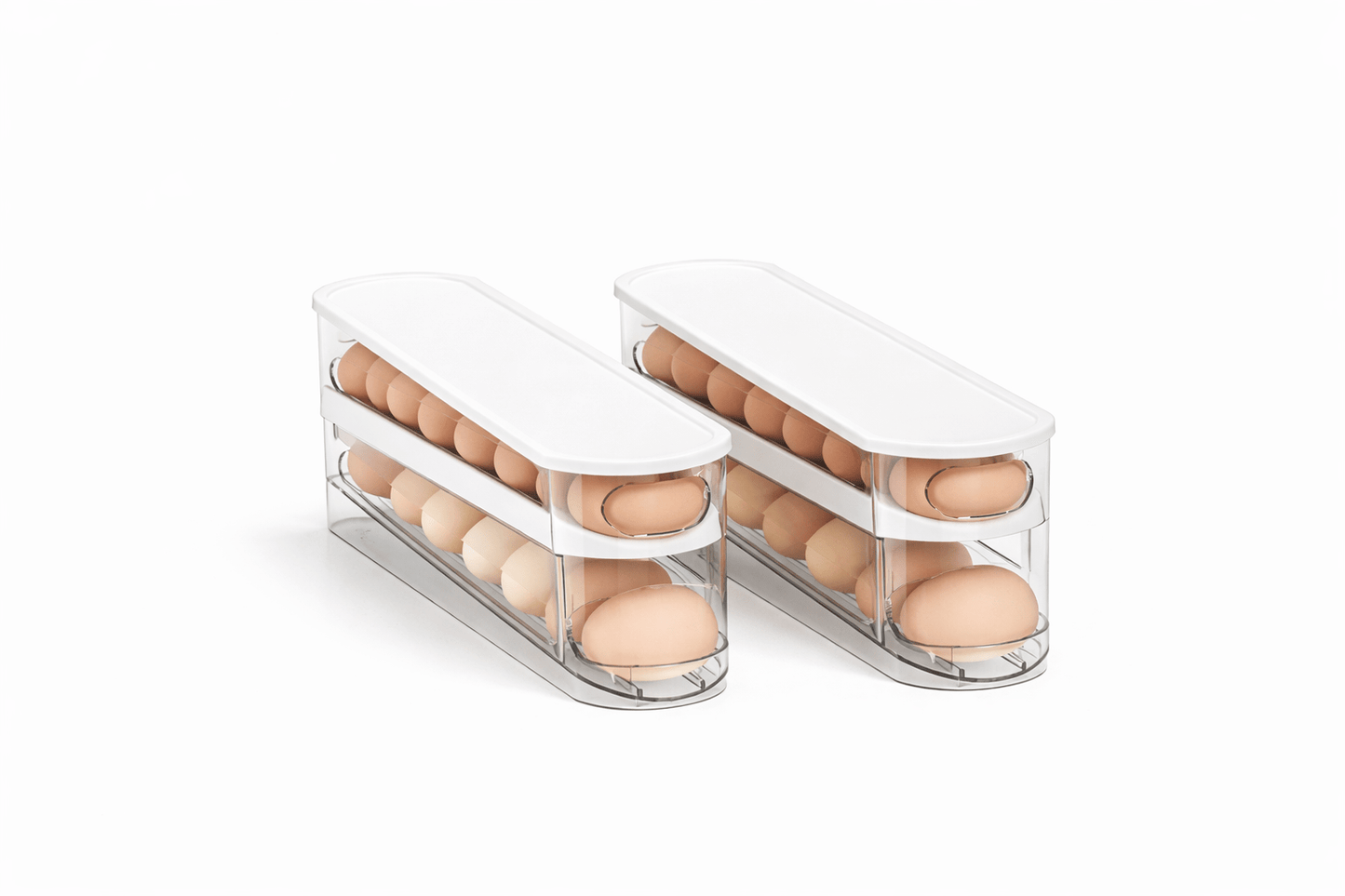 Stackable Refrigerator Egg Storage Organizer – Auto Rolling Design - Glowonlite - Glowonlite