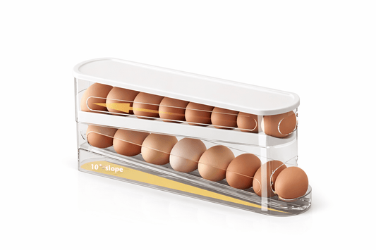 Stackable Refrigerator Egg Storage Organizer – Auto Rolling Design - Glowonlite - Glowonlite