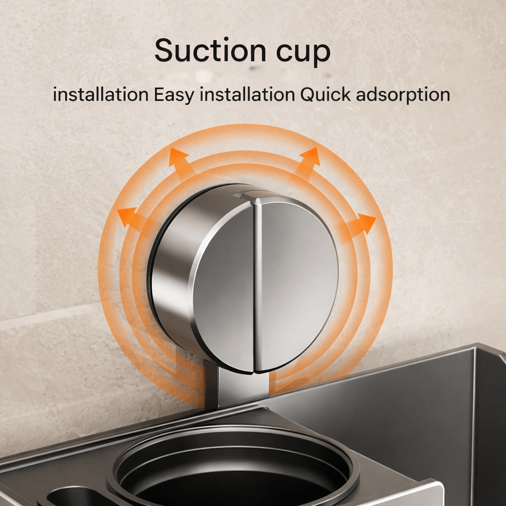 Wall - Mounted Stainless Steel Toilet Brush & Cleaning Organizer Set - Glowonlite - Glowonlite