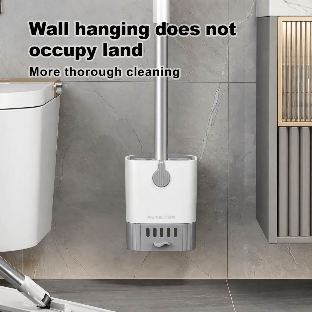 Wall - Mounted Toilet Brush with Ventilated Holder (No - Drill, Hygienic Design) - Glowonlite - Glowonlite