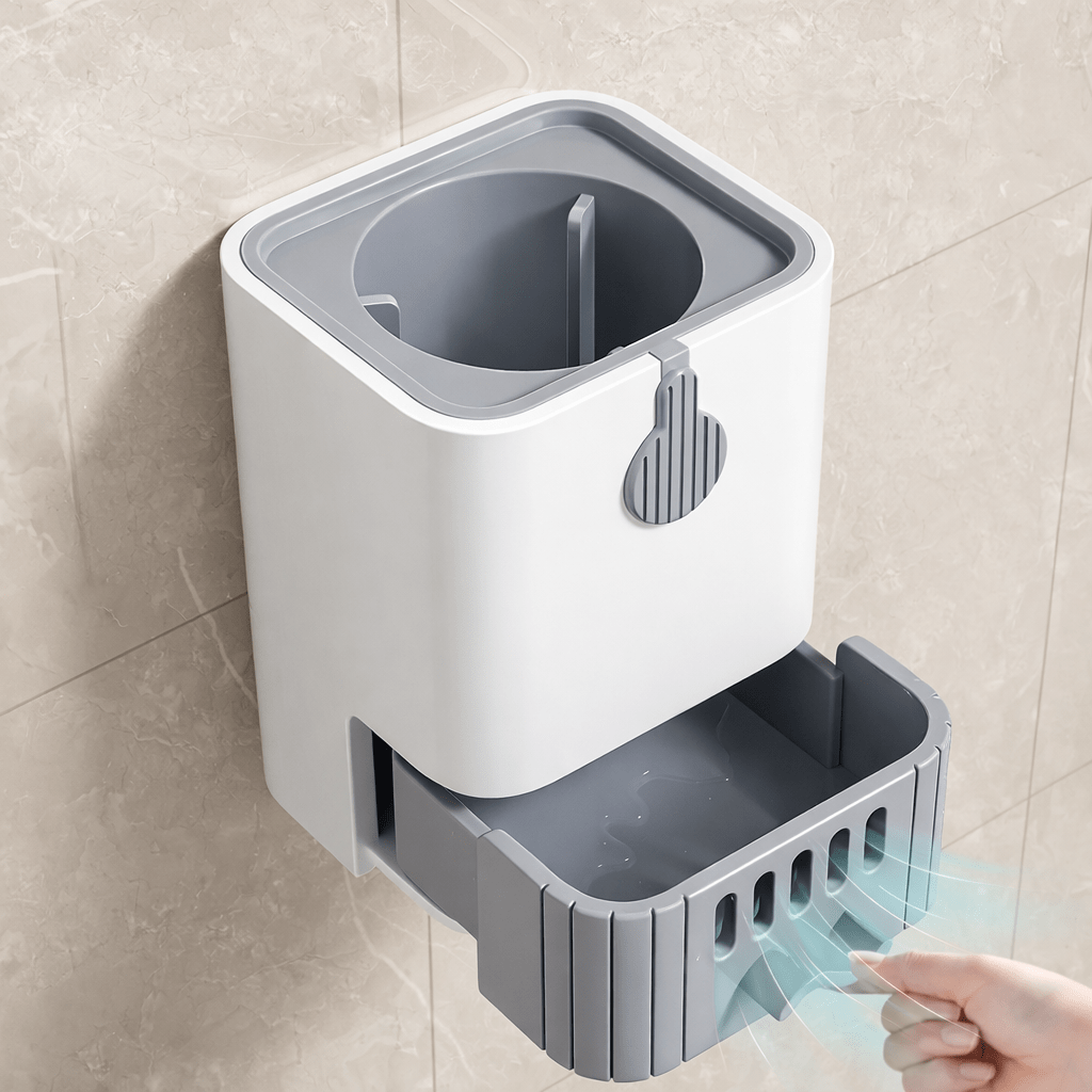 Wall - Mounted Toilet Brush with Ventilated Holder (No - Drill, Hygienic Design) - Glowonlite - Glowonlite